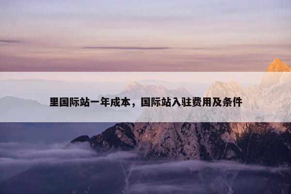 里国际站一年成本，国际站入驻费用及条件