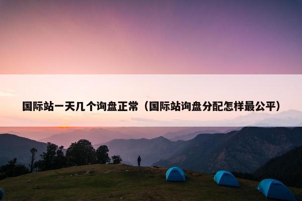 国际站一天几个询盘正常（国际站询盘分配怎样最公平）