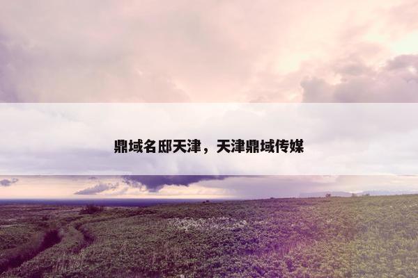 鼎域名邸天津，天津鼎域传媒