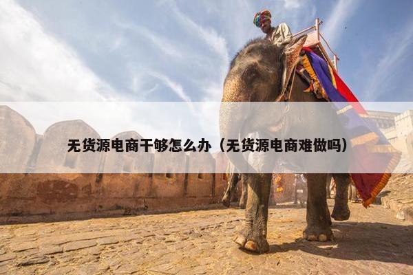 无货源电商干够怎么办（无货源电商难做吗）