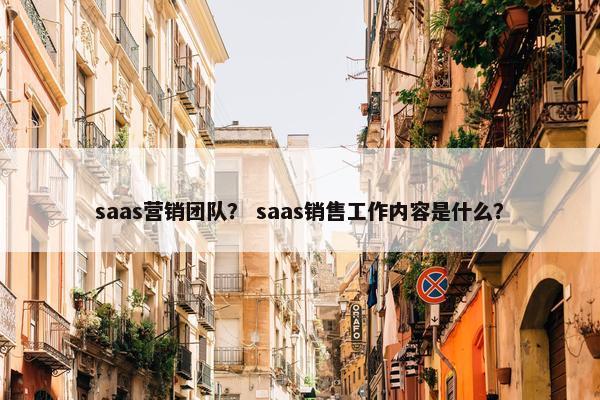 saas营销团队？ saas销售工作内容是什么？