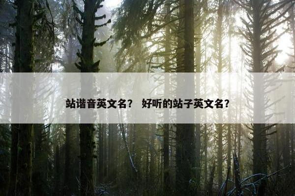 站谐音英文名？ 好听的站子英文名？