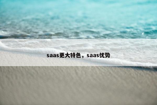 saas更大特色，saas优势