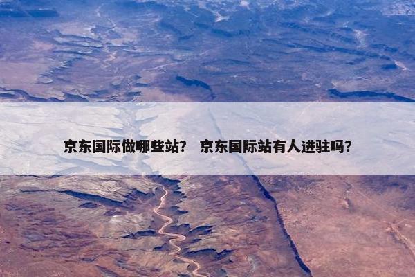 京东国际做哪些站？ 京东国际站有人进驻吗？