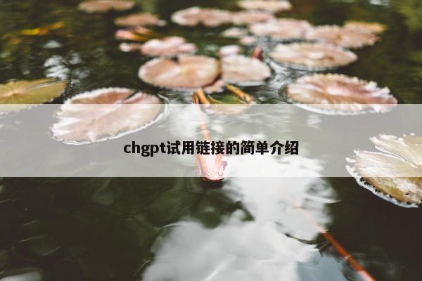 chgpt试用链接的简单介绍