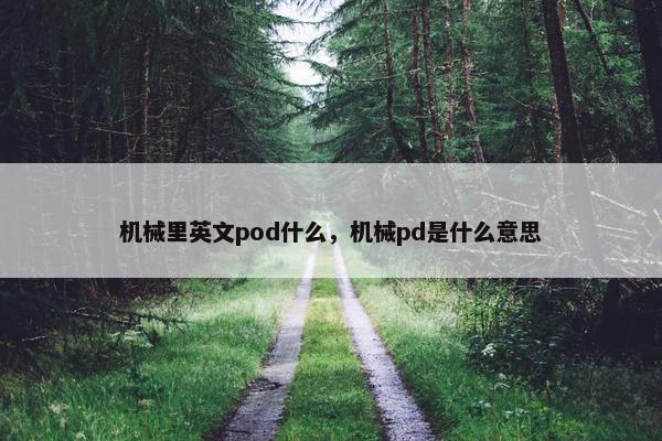 机械里英文pod什么，机械pd是什么意思