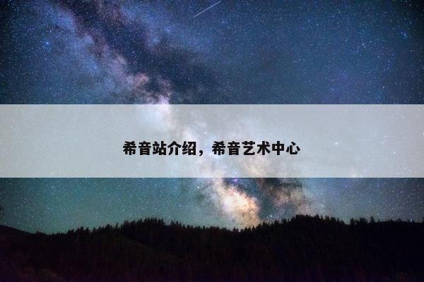 希音站介绍，希音艺术中心