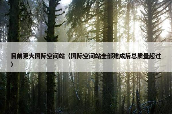 目前更大国际空间站（国际空间站全部建成后总质量超过）