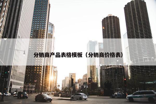 分销商产品表格模板（分销商价格表）