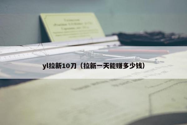 yl拉新10刀（拉新一天能赚多少钱）