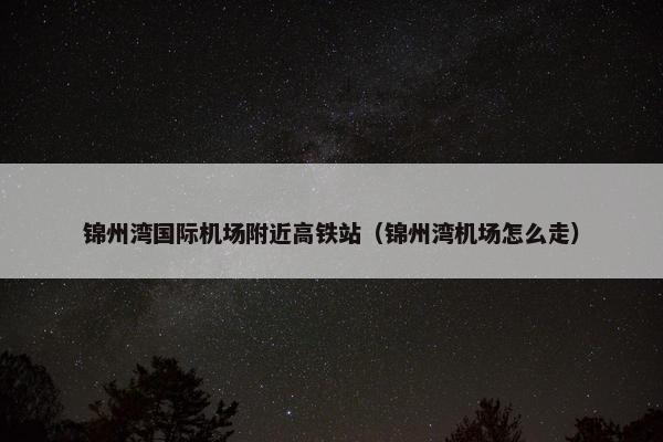 锦州湾国际机场附近高铁站（锦州湾机场怎么走）