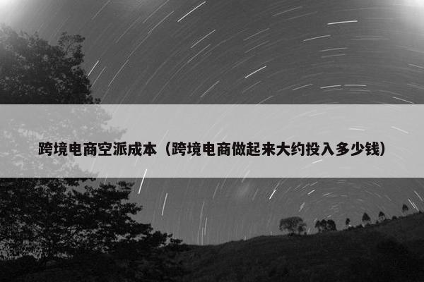 跨境电商空派成本（跨境电商做起来大约投入多少钱）