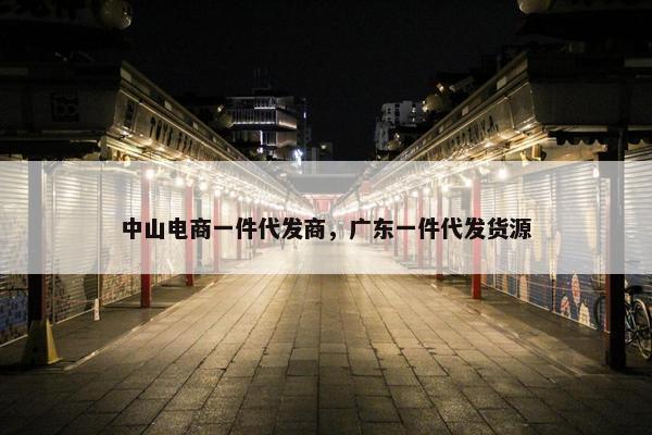 中山电商一件代发商，广东一件代发货源