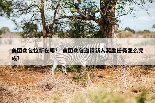 美团众包拉新在哪？ 美团众包邀请新人奖励任务怎么完成？