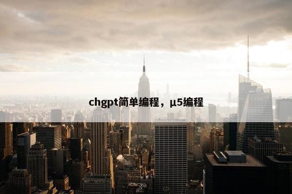 chgpt简单编程，μ5编程
