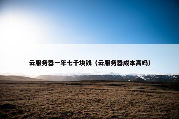 云服务器一年七千块钱（云服务器成本高吗）