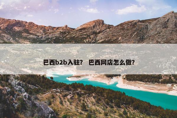 巴西b2b入驻？ 巴西网店怎么做？