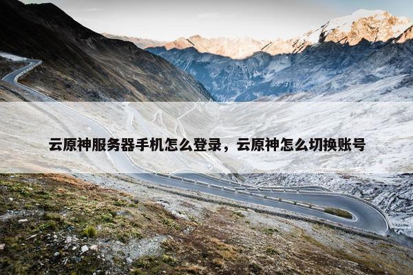 云原神服务器手机怎么登录，云原神怎么切换账号
