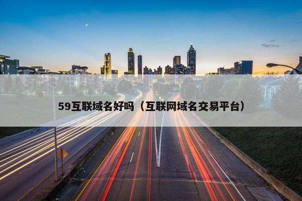 59互联域名好吗（互联网域名交易平台）