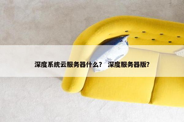 深度系统云服务器什么？ 深度服务器版？