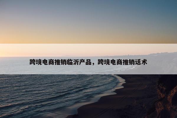 跨境电商推销临沂产品，跨境电商推销话术