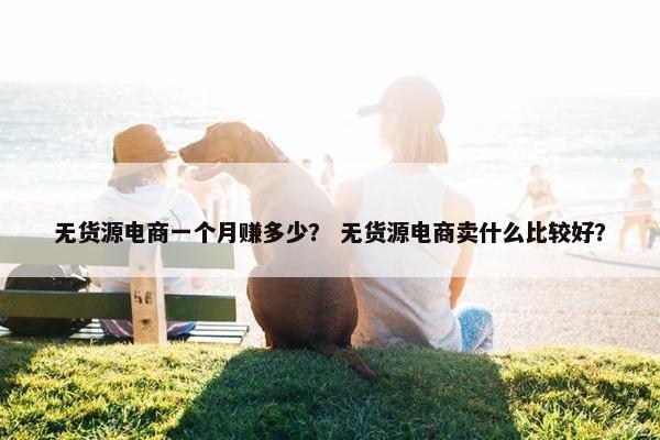 无货源电商一个月赚多少？ 无货源电商卖什么比较好？