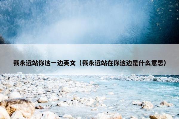 我永远站你这一边英文（我永远站在你这边是什么意思）