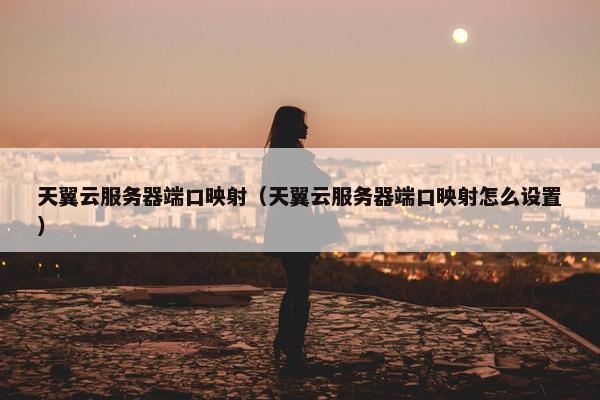 天翼云服务器端口映射（天翼云服务器端口映射怎么设置）