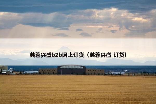 芙蓉兴盛b2b网上订货（芙蓉兴盛 订货）
