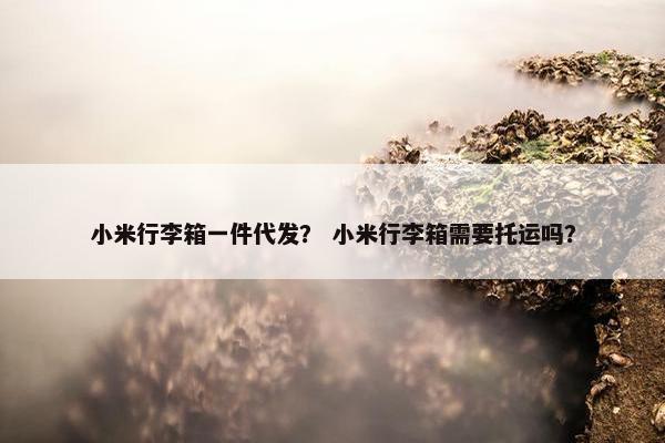 小米行李箱一件代发？ 小米行李箱需要托运吗？