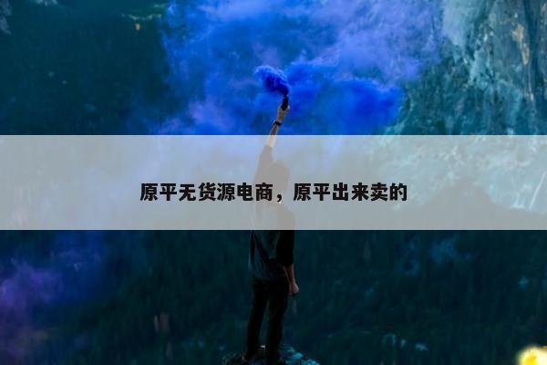 原平无货源电商，原平出来卖的