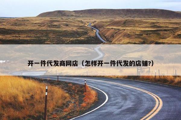 开一件代发商网店（怎样开一件代发的店铺?）