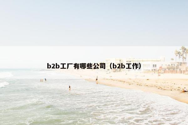 b2b工厂有哪些公司（b2b工作）