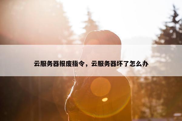 云服务器报废指令，云服务器坏了怎么办