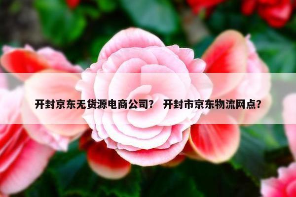 开封京东无货源电商公司？ 开封市京东物流网点？