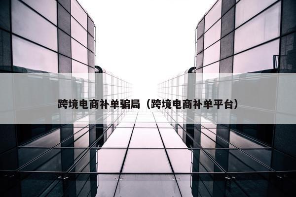 跨境电商补单骗局（跨境电商补单平台）
