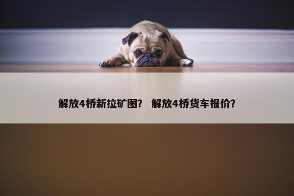 解放4桥新拉矿图？ 解放4桥货车报价？