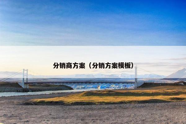 分销商方案（分销方案模板）