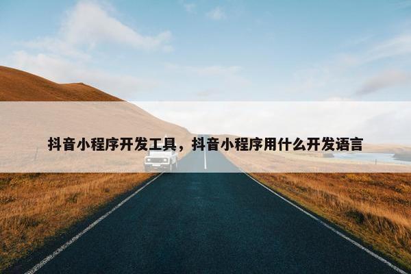 抖音小程序开发工具，抖音小程序用什么开发语言