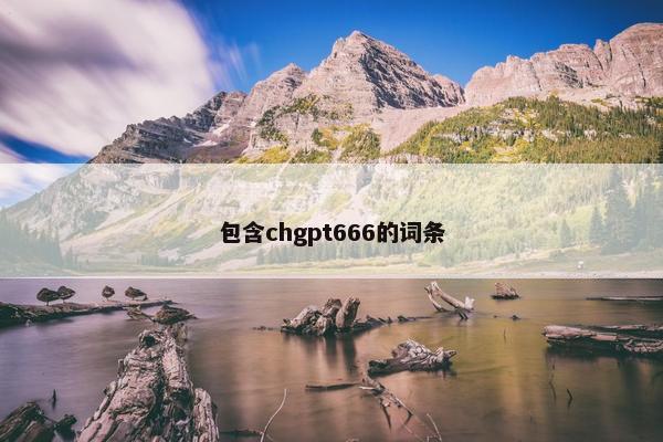 包含chgpt666的词条