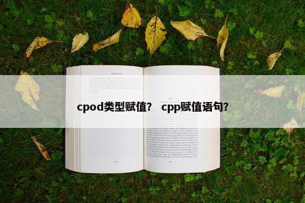 cpod类型赋值？ cpp赋值语句？