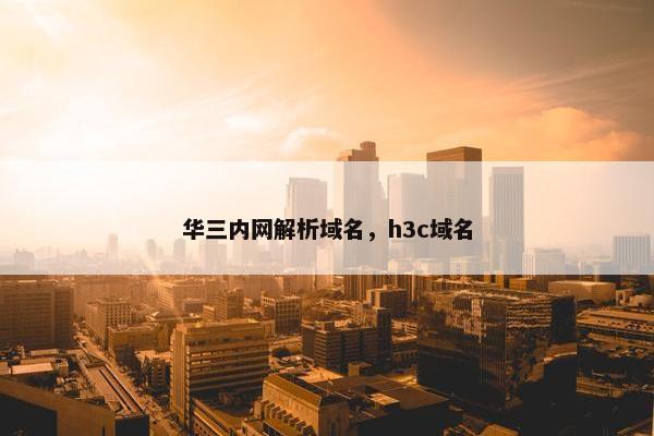 华三内网解析域名，h3c域名