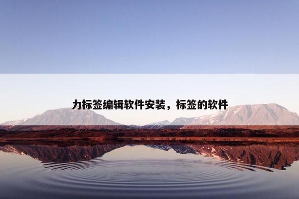 力标签编辑软件安装，标签的软件