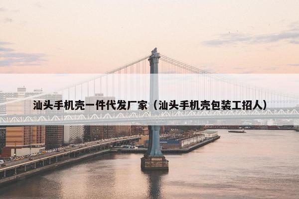 汕头手机壳一件代发厂家（汕头手机壳包装工招人）