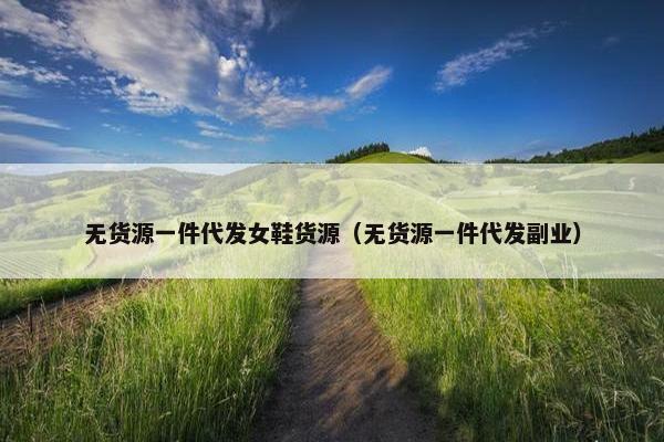 无货源一件代发女鞋货源（无货源一件代发副业）