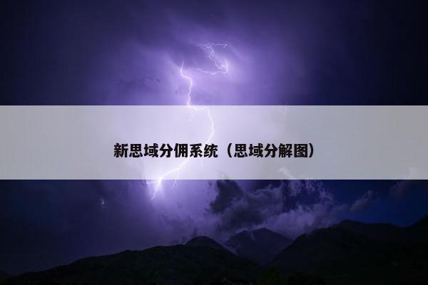 新思域分佣系统（思域分解图）