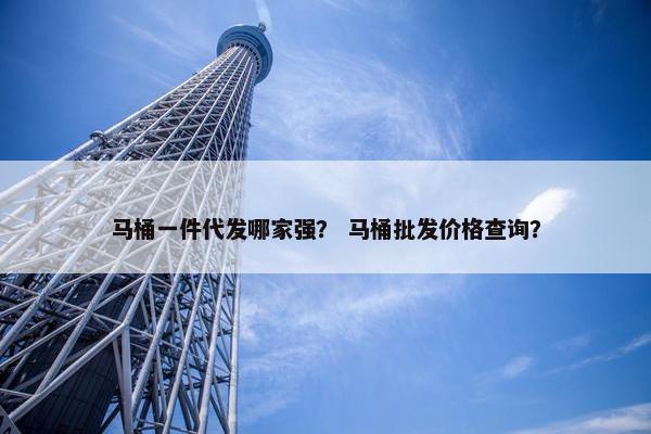 马桶一件代发哪家强？ 马桶批发价格查询？