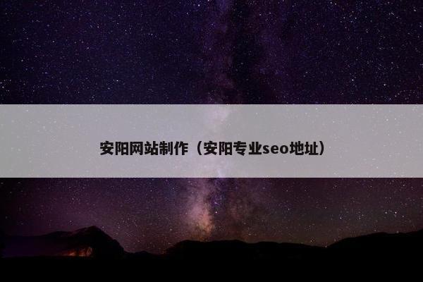 安阳网站制作（安阳专业seo地址）