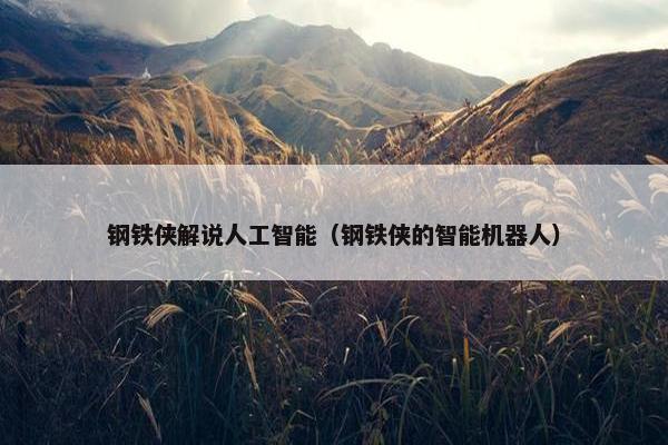 钢铁侠解说人工智能（钢铁侠的智能机器人）