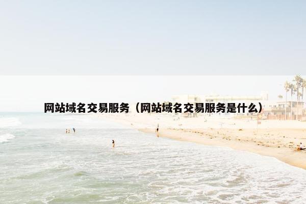 网站域名交易服务（网站域名交易服务是什么）